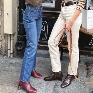 kitten heel booties 36 lambskin?